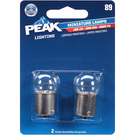 Peak Peak Halogen Indicator Miniature Automotive Bulb 89 89LL-BPP